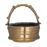 A 16thC bronze probably Italian bucket, H (with hinge) 21,8 cm - Ø 18 cm