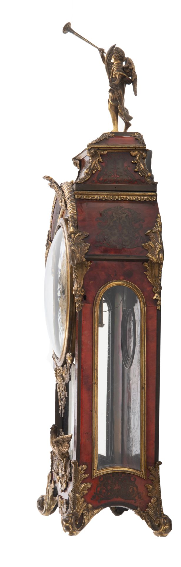 A French Régence style 'Pendule Religieuse', with Boulle marquetery, H 92 cm - Image 2 of 12