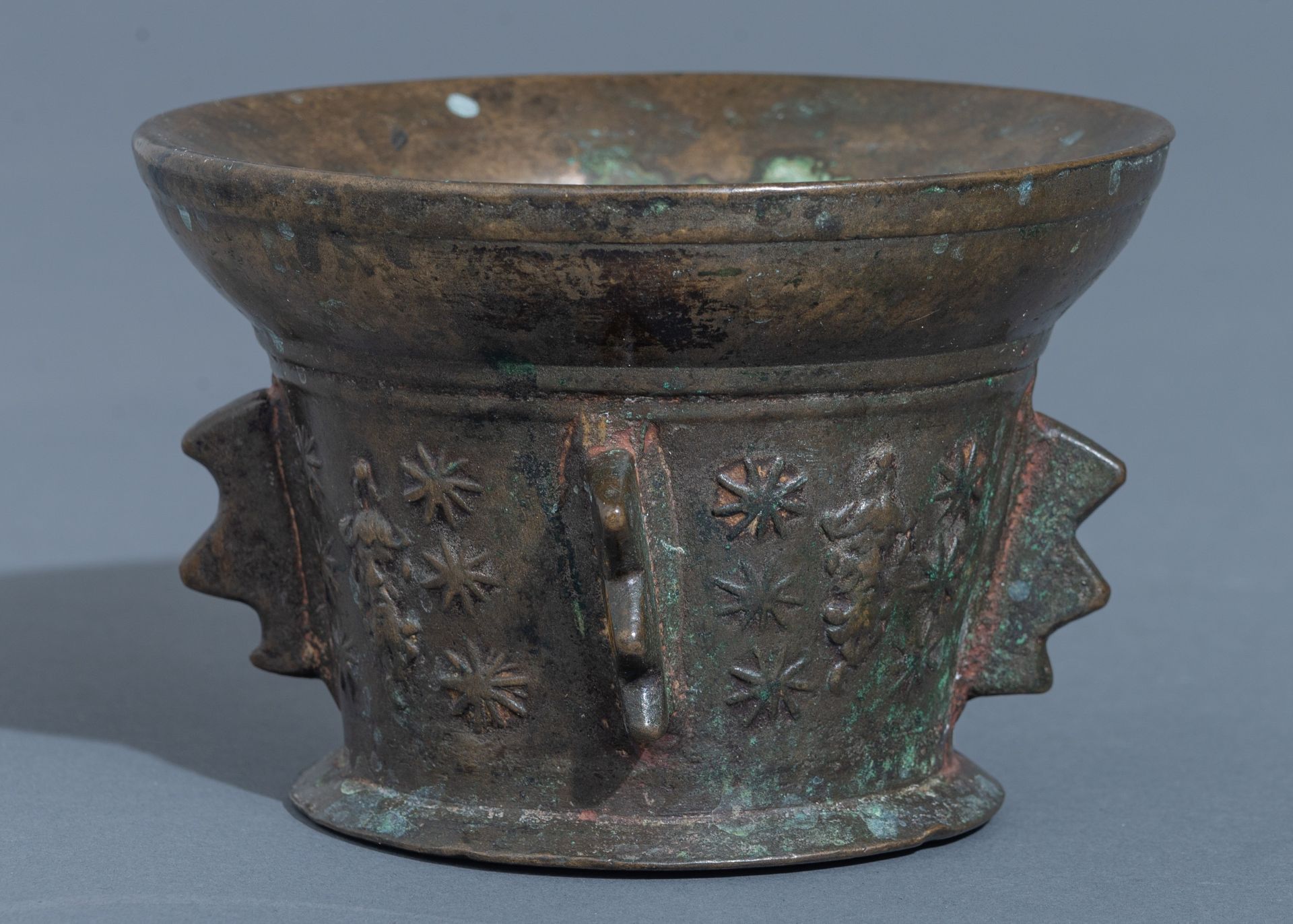 Two bronze mortars, one a 17th - 18thC South European (French or Spanish), one Dutch, 17thC, with it - Image 6 of 11