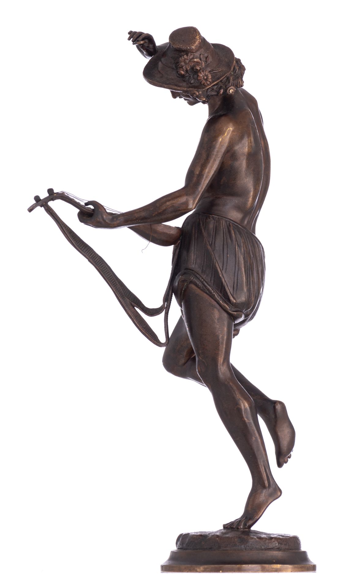 A. Charlier, a Bacchus figure, patinated bronze, 19thC, H 27,5 cm - Image 2 of 8