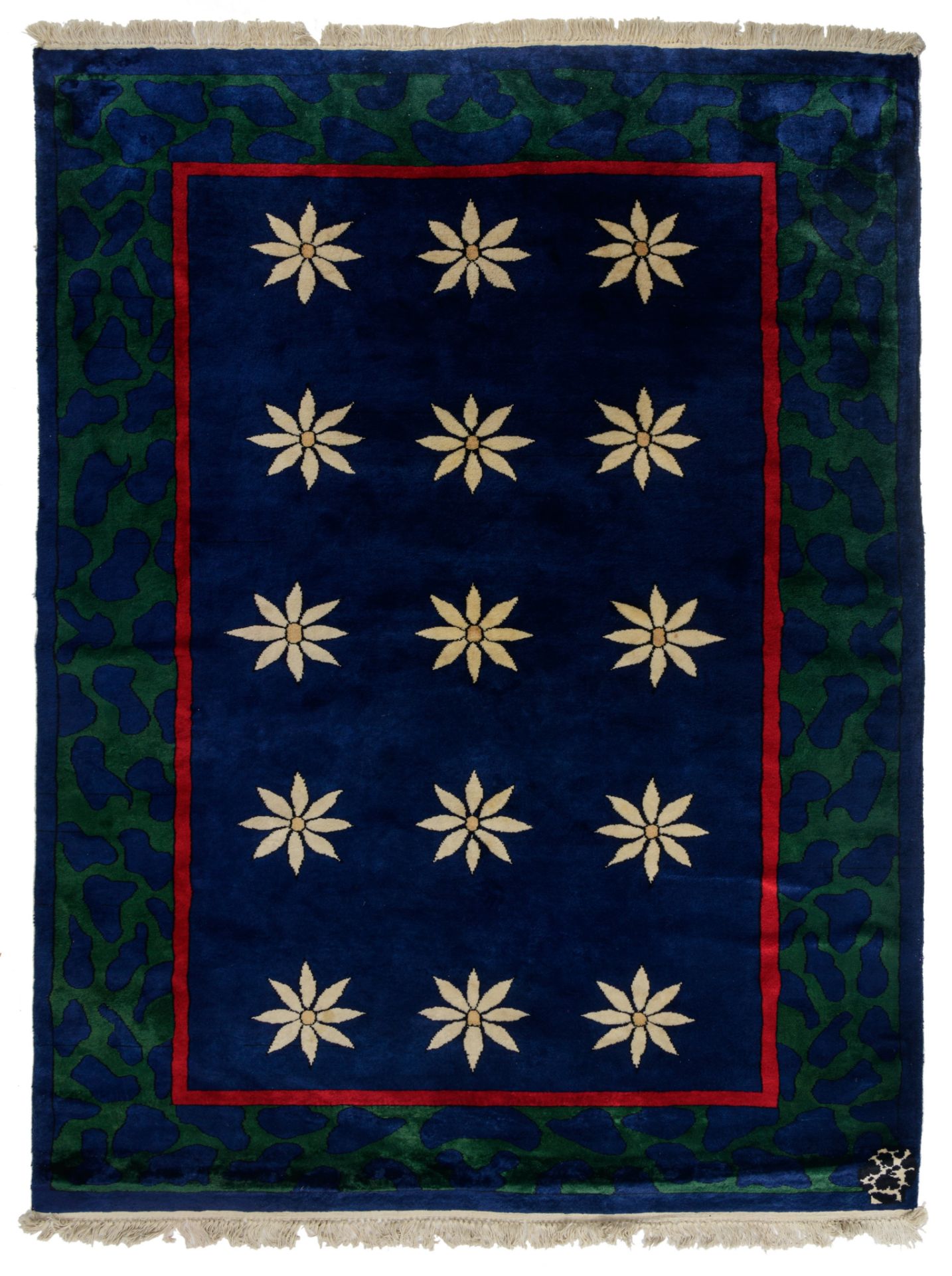 A vintage 1960's rug, wool on cotton, 175 x 238 cm