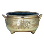 A Japanese gilt bronze censer, H 22 cm