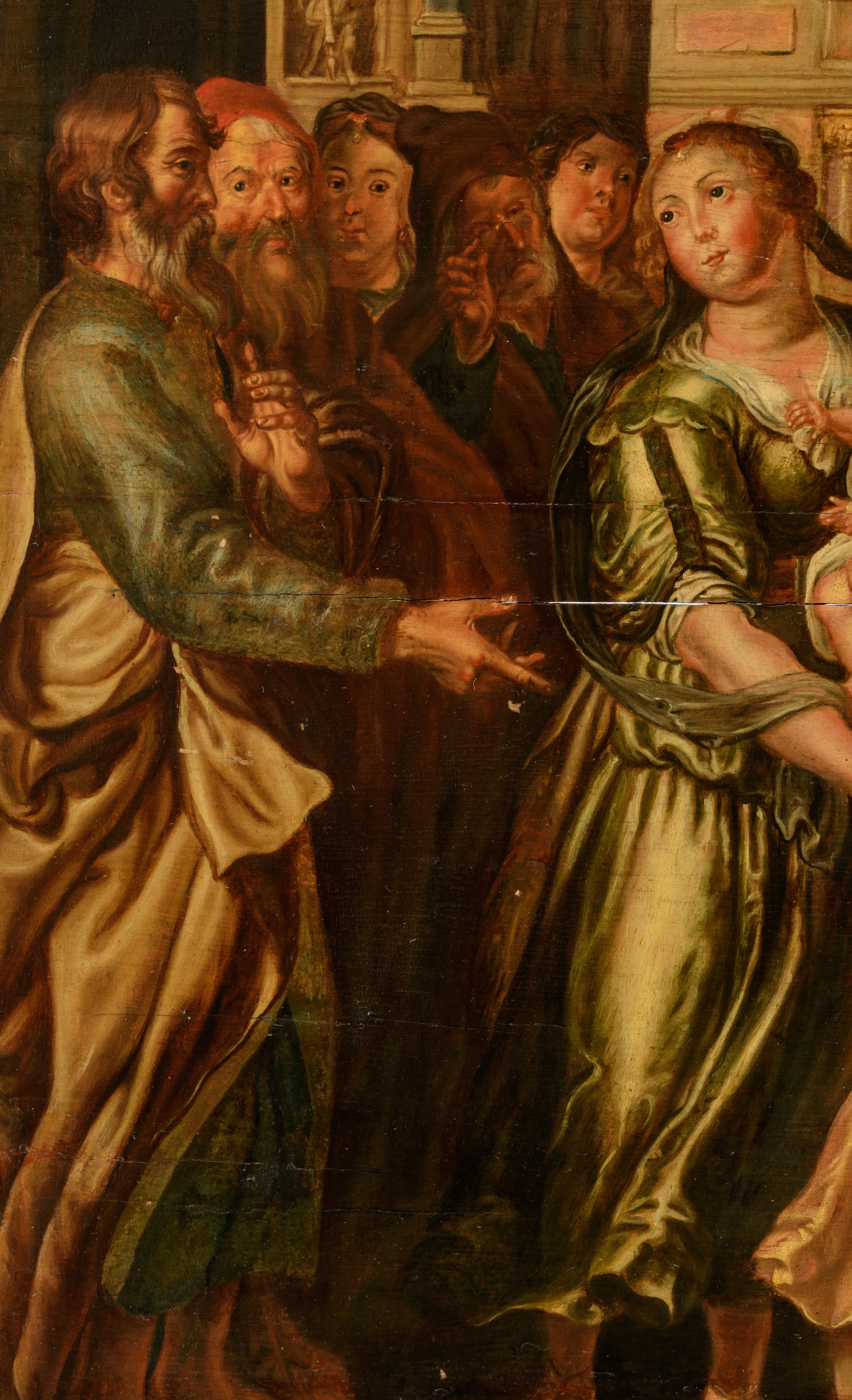 Let the children come to me, Antwerp School, 17thC, 74 x 105 cm - Bild 4 aus 4