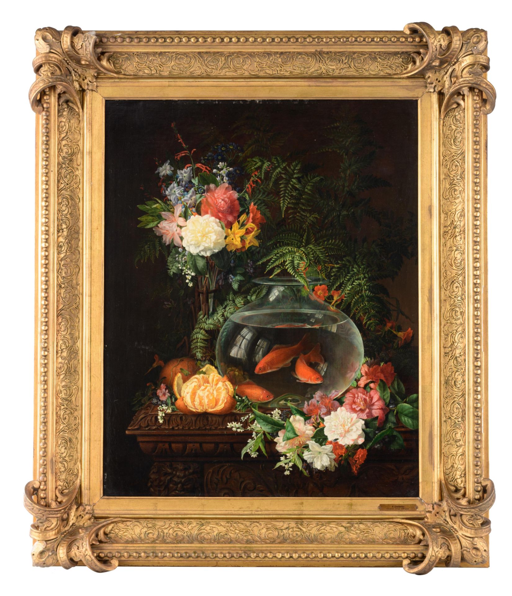 Delbeke, still life, 1863, 60 x 75 cm - Image 2 of 8