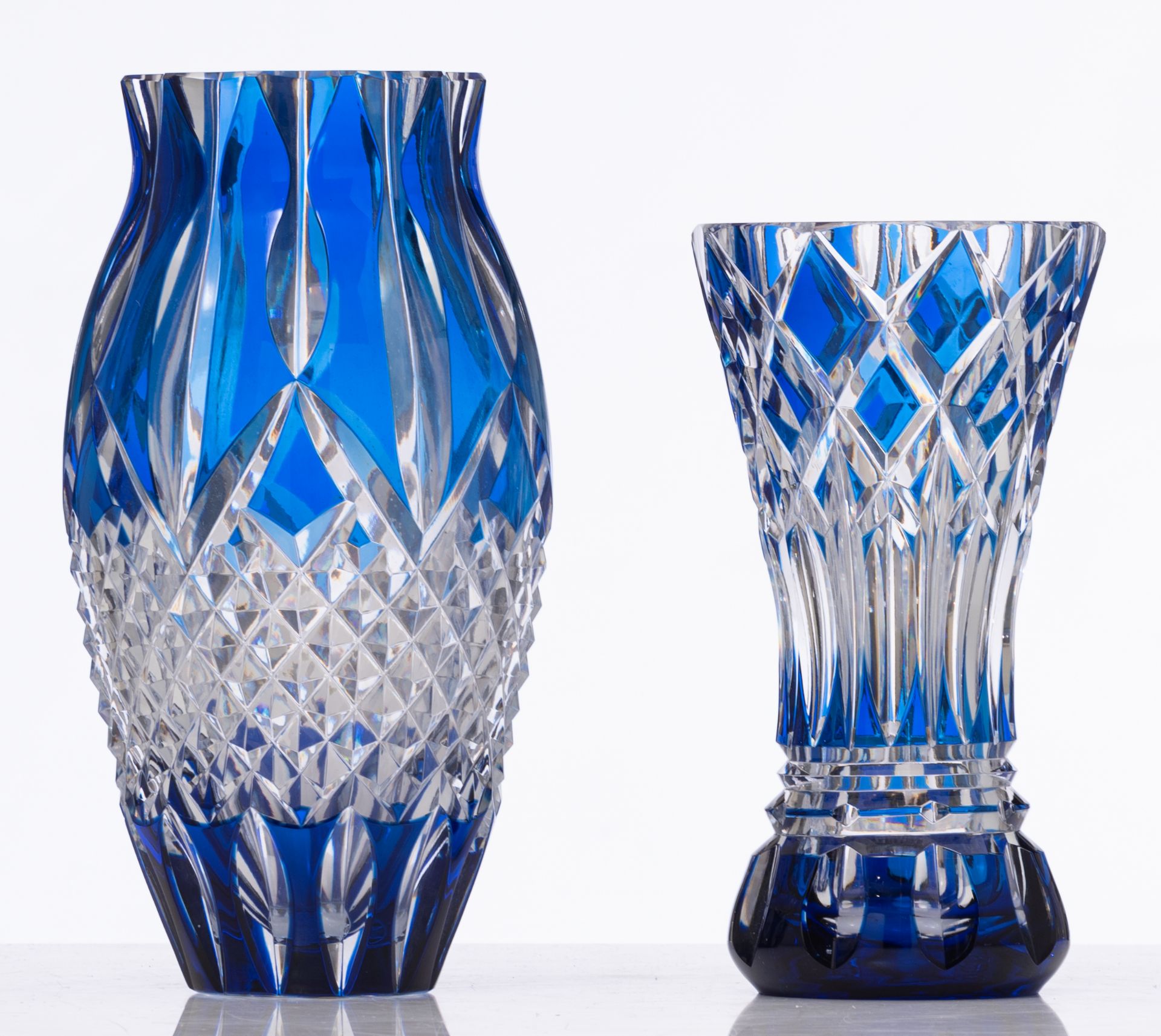 A collection of five glass Val-Saint-Lambert vases, H 25 - 40,5 cm - Image 6 of 20