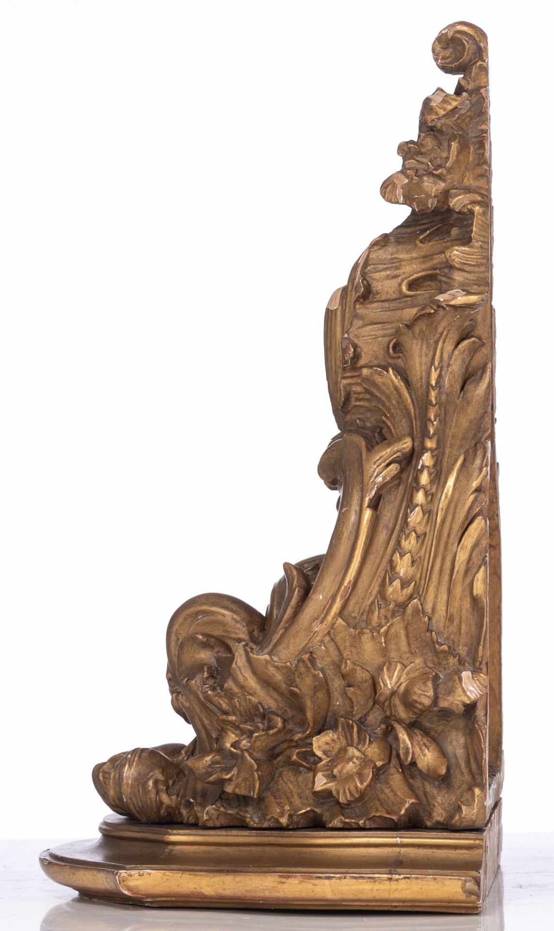 A Baroque Saint Anne with the Virgin, on a Rococo console, 18thC, H 41 - 87 cm - Image 7 of 21