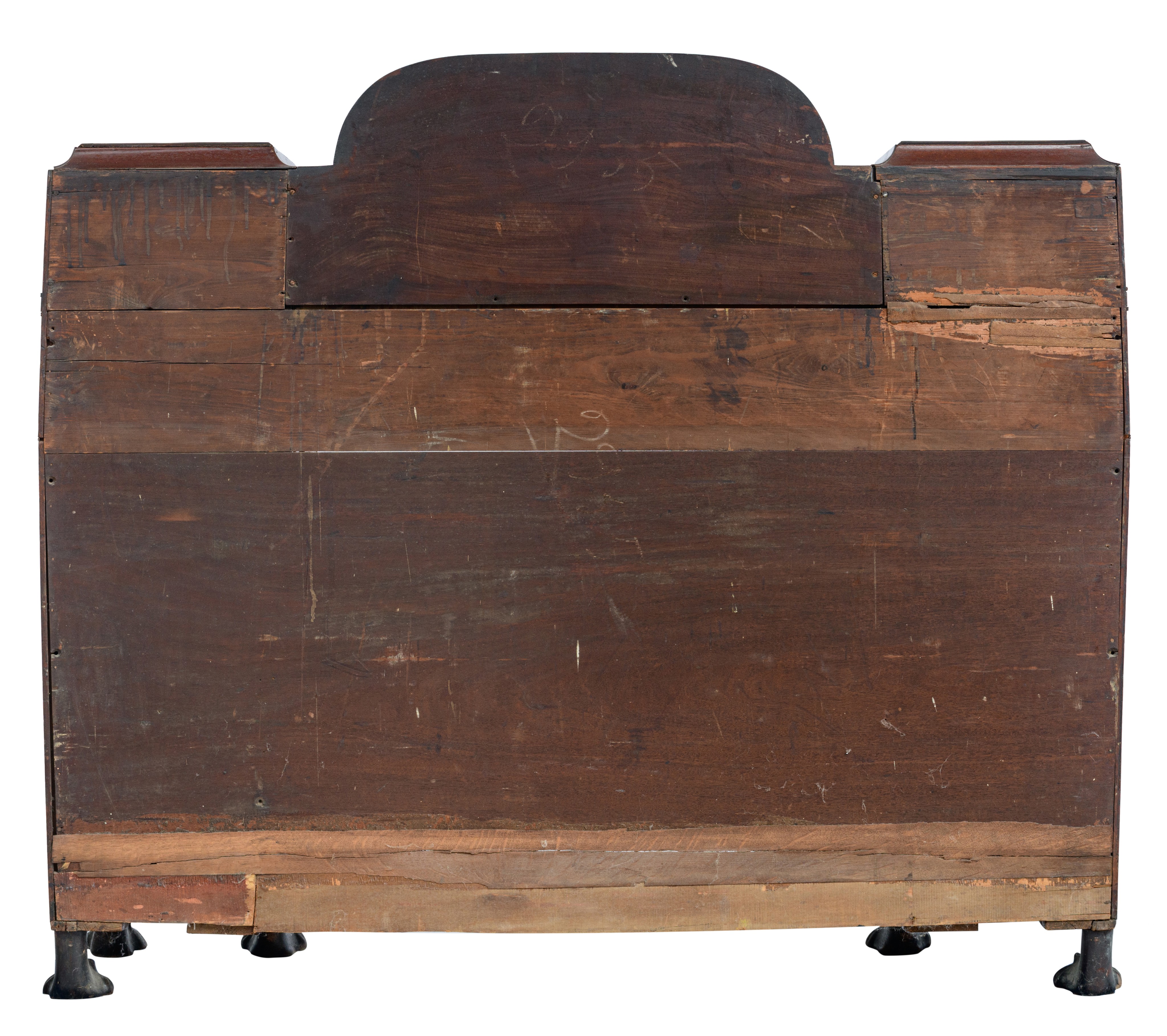 A Victorian mahogany veneered pedestal sideboard, late 19thC, H 128 - W 150 - D 60,5 cm - Bild 4 aus 11