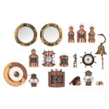 A collection of various maritime brass items