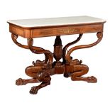 An exceptional Regency style mahogany console table, H 100 - W 130,5 - D 54 cm