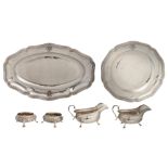 Various French and English silver tableware, total weight silver c. 2.620 g.