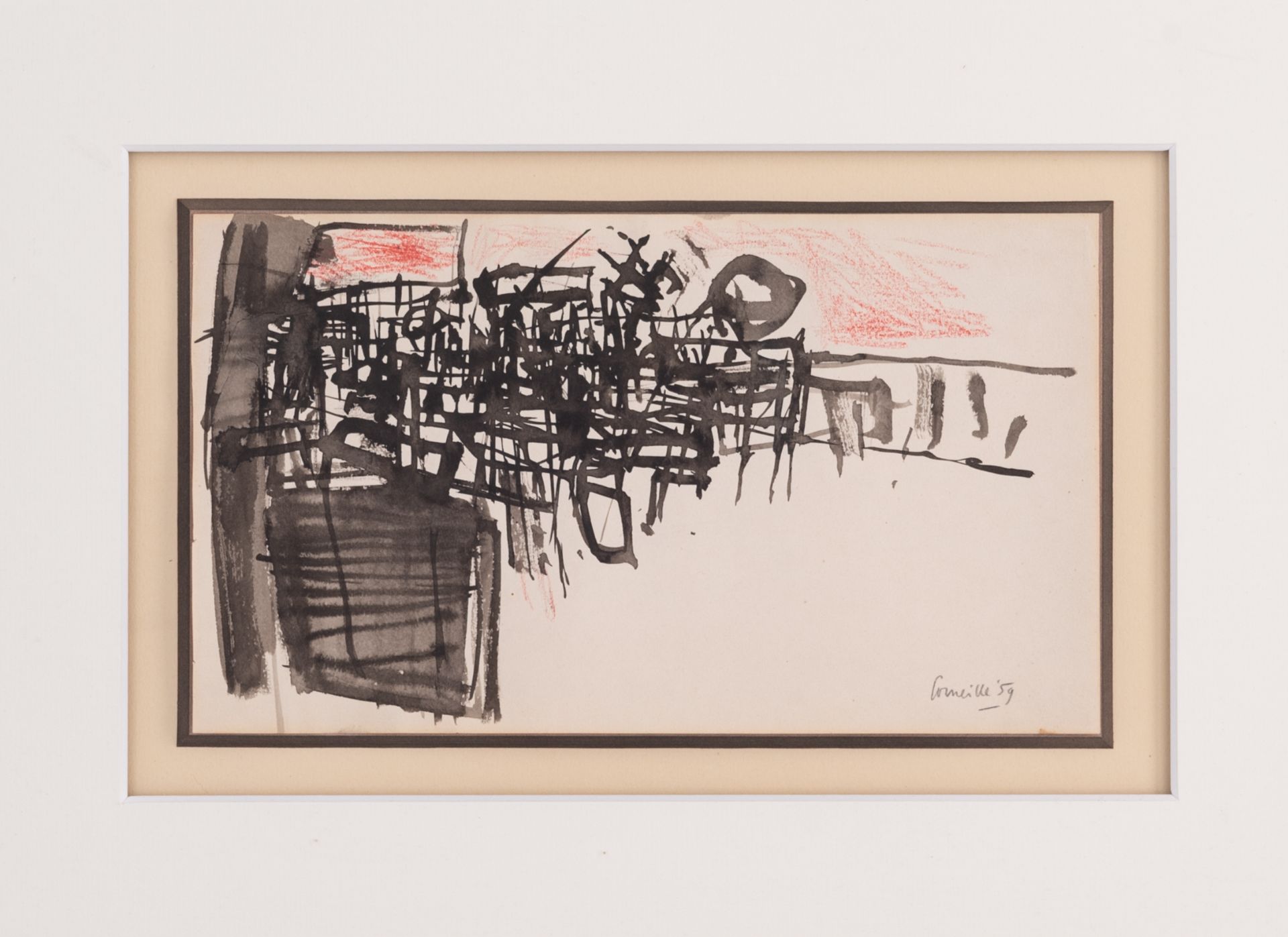 Corneille (Guillaume van Beverloo, 1922-2010), untitled, 1959, ink, 15 x 26 cm - Image 5 of 14