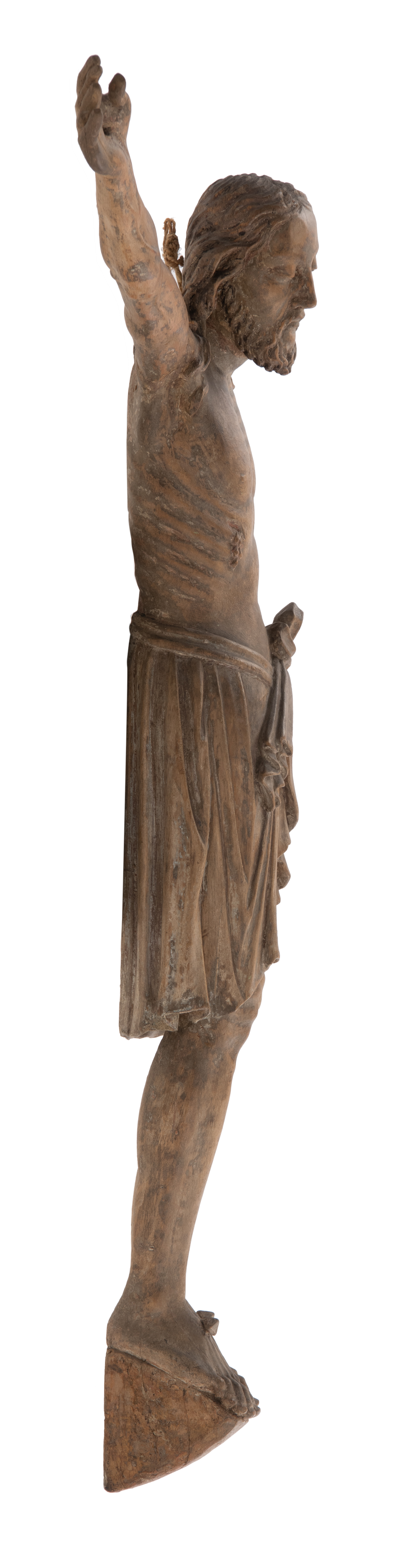 An impressive Corpus Christi, limewood, early 16th century, H 121 - W 112 cm - Bild 4 aus 12