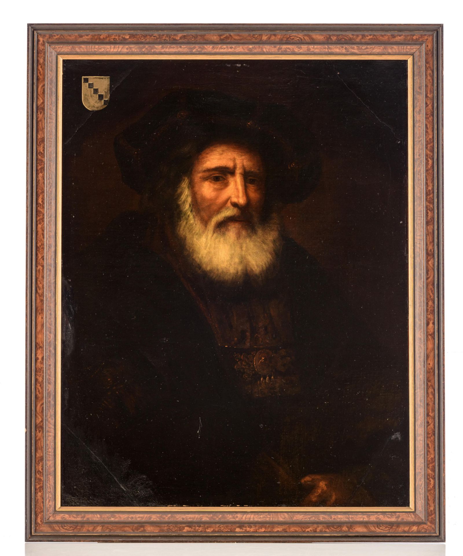 The portrait of a bearded nobleman, 19thC, 65 x 83 cm