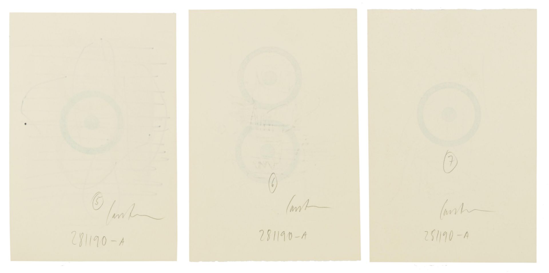 Claus Carstensen (1957), 8 original drawings, 17,5 x 26 cm - Image 4 of 6