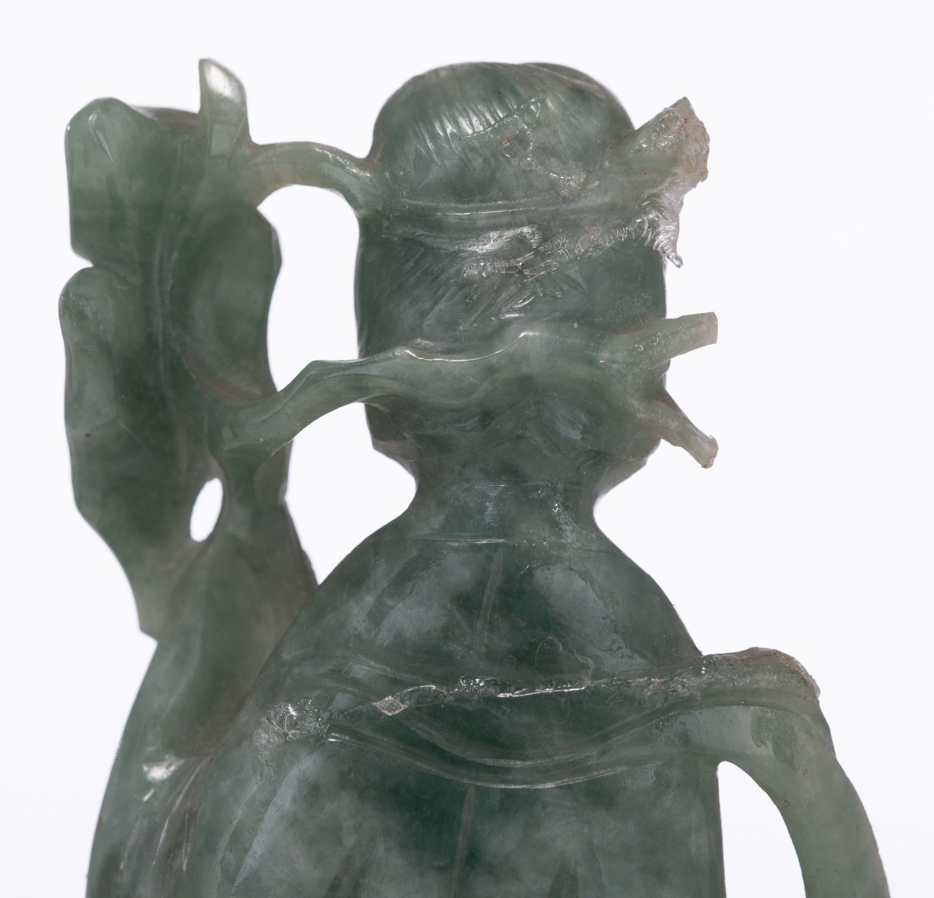 A collection of Chinese semi-precious stone figures, some late Qing,Tallest H 19,5 cm - Image 11 of 14