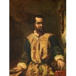 Portrait of a man in 17thC costume, 19thC, 32 x 42 cm