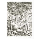 Delvaux P., 'Sept dialogues avec Paul Delvaux', etching, N° 139/150, 21,5 x 29,5 cm