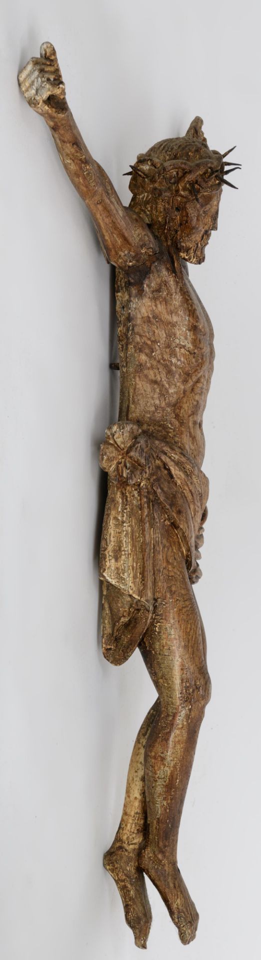 An oak Corpus Christi, H 107 cm - Image 4 of 9