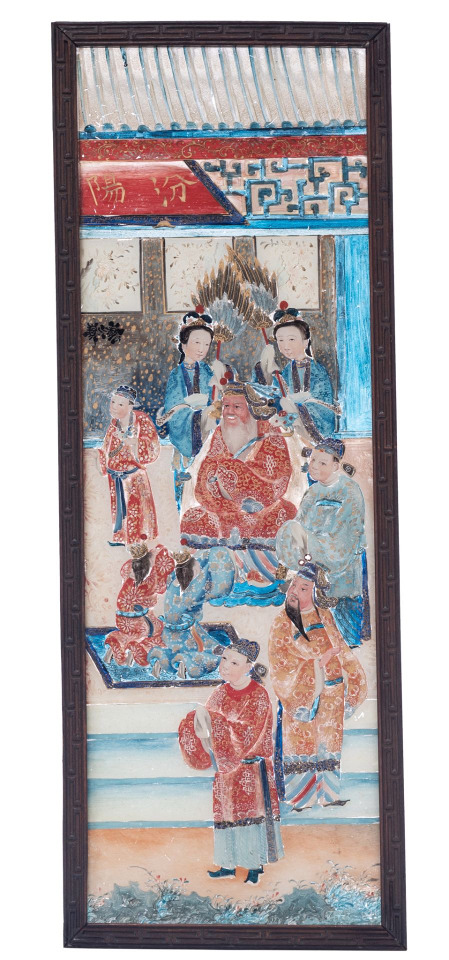 A Chinese Canton twenty-three-piece reversed glass painting set, late Qing dynasty, Total dimension - Image 6 of 22