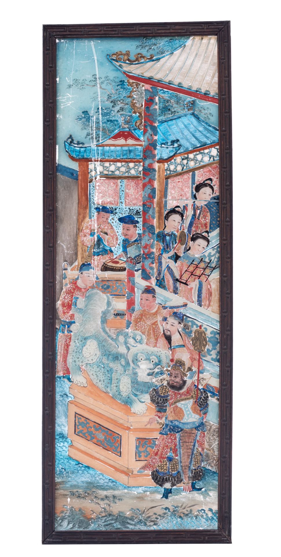 A Chinese Canton twenty-three-piece reversed glass painting set, late Qing dynasty, Total dimension - Image 2 of 22