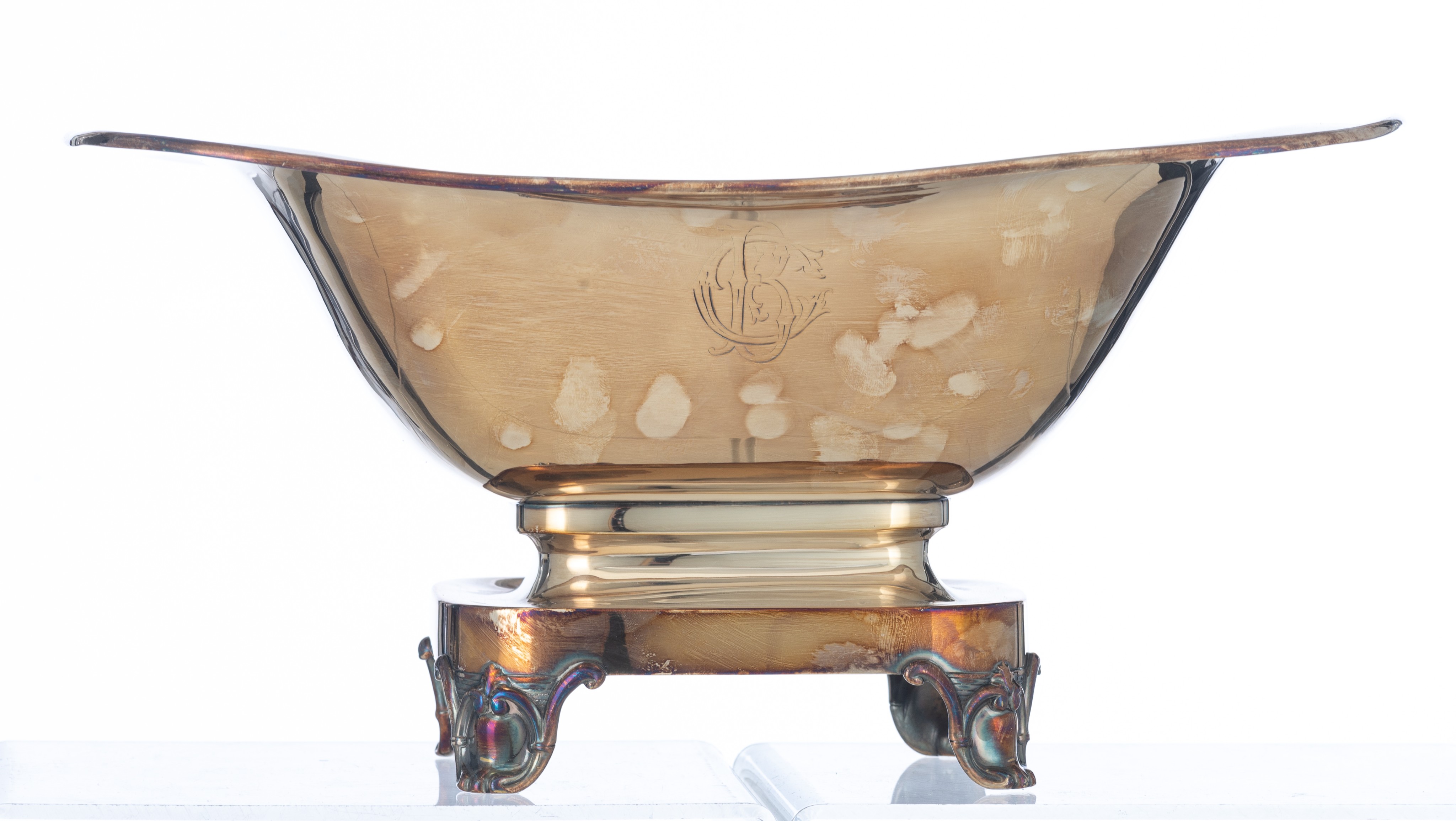 A silver-plated Christofle Biedermeier style fruit basket; a ditto fruit plate; a silver-plated ice - Bild 5 aus 24