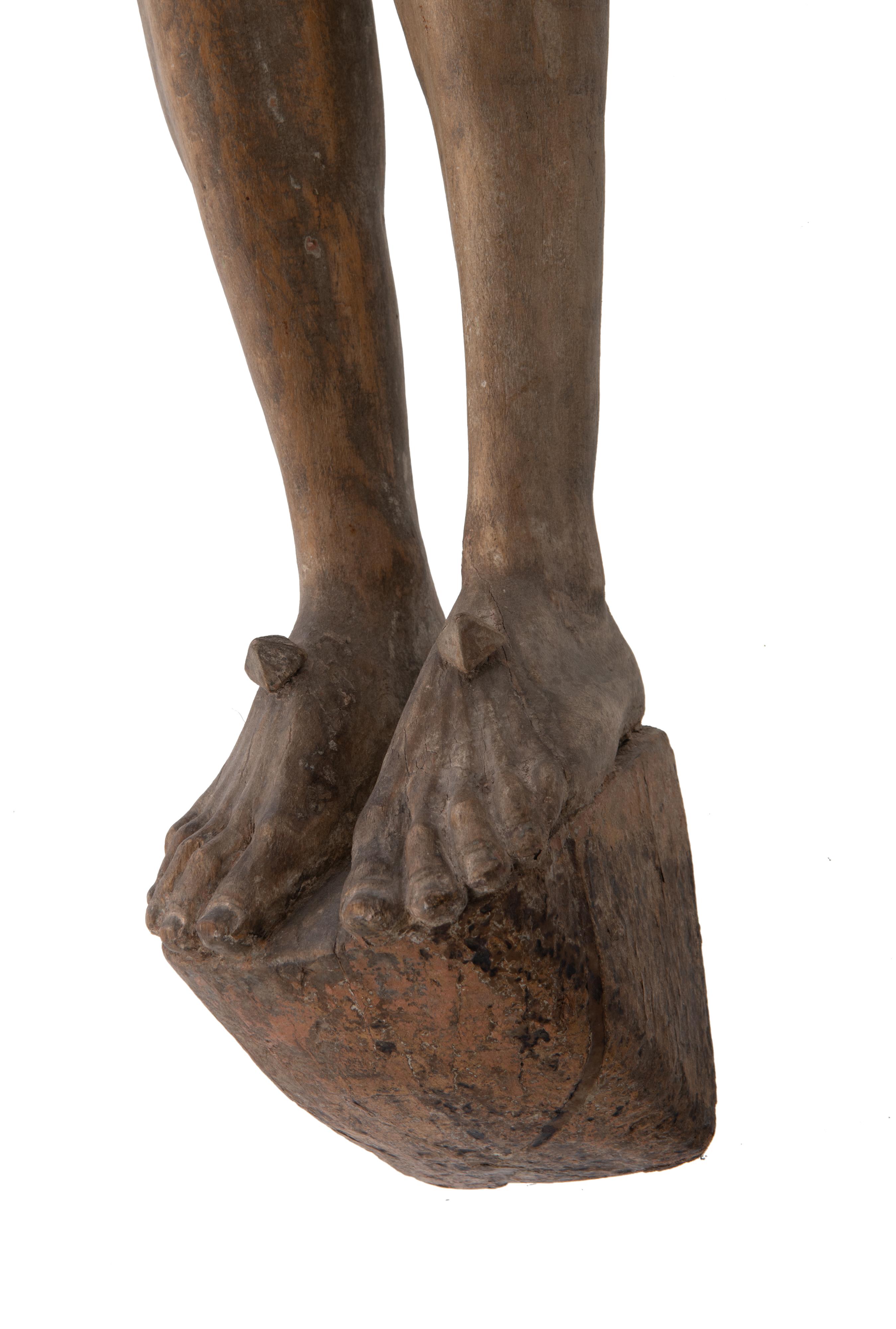 An impressive Corpus Christi, limewood, early 16th century, H 121 - W 112 cm - Bild 9 aus 12