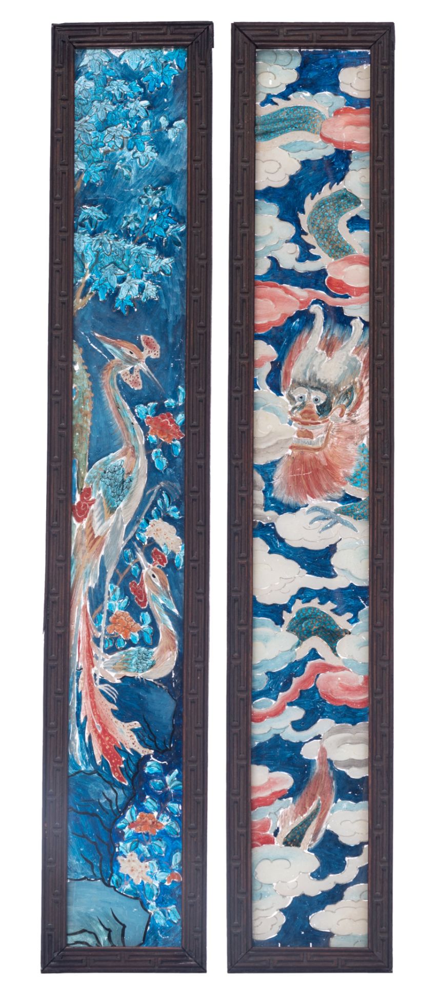 A Chinese Canton twenty-three-piece reversed glass painting set, late Qing dynasty, Total dimension - Image 10 of 22