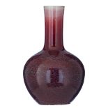 A Chinese sang-de-boeuf bottle vase, 20thC, H 38,5 cm