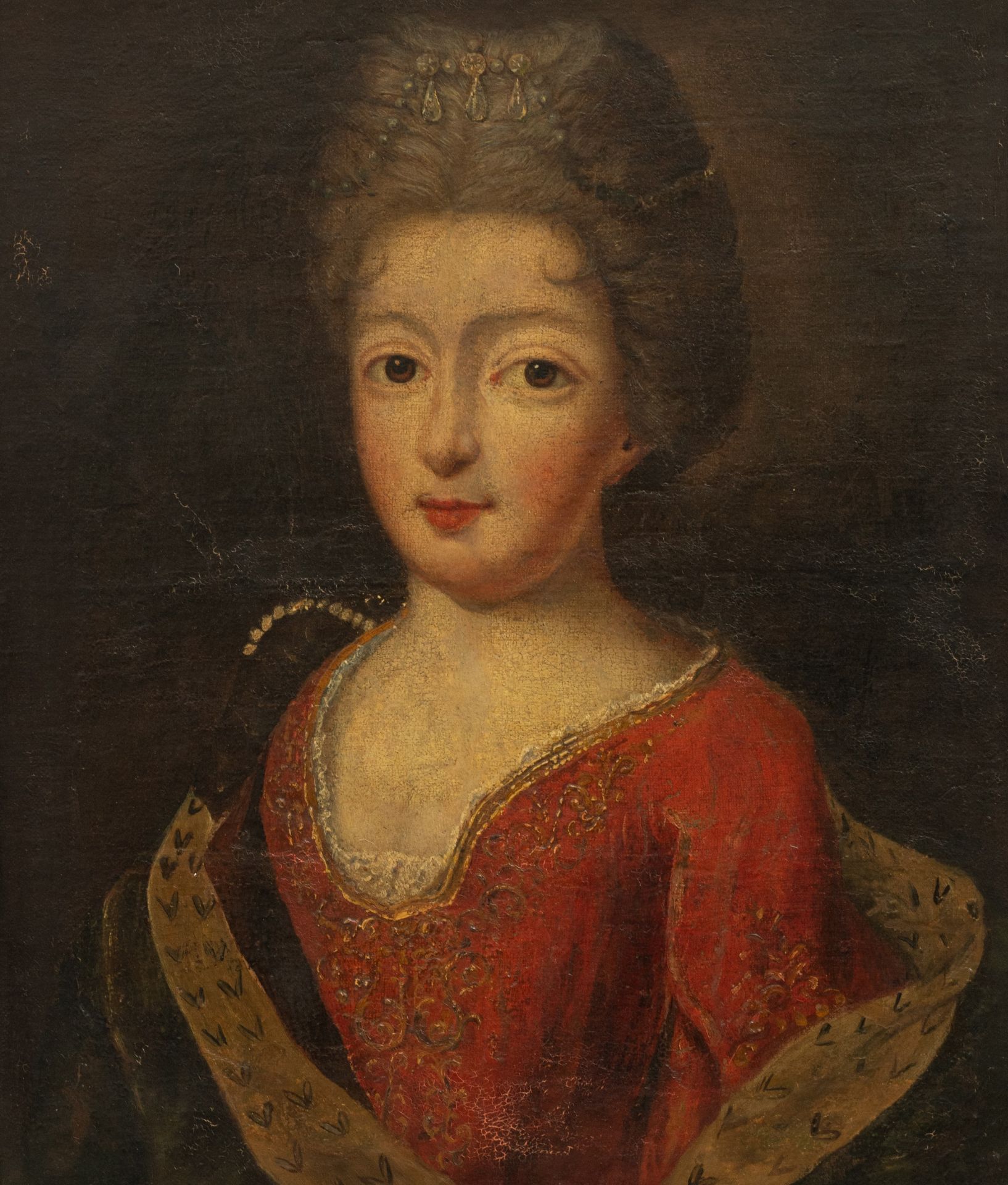 The portrait of a noble lady, 18thC, 32 x 39 cm - Image 7 of 13