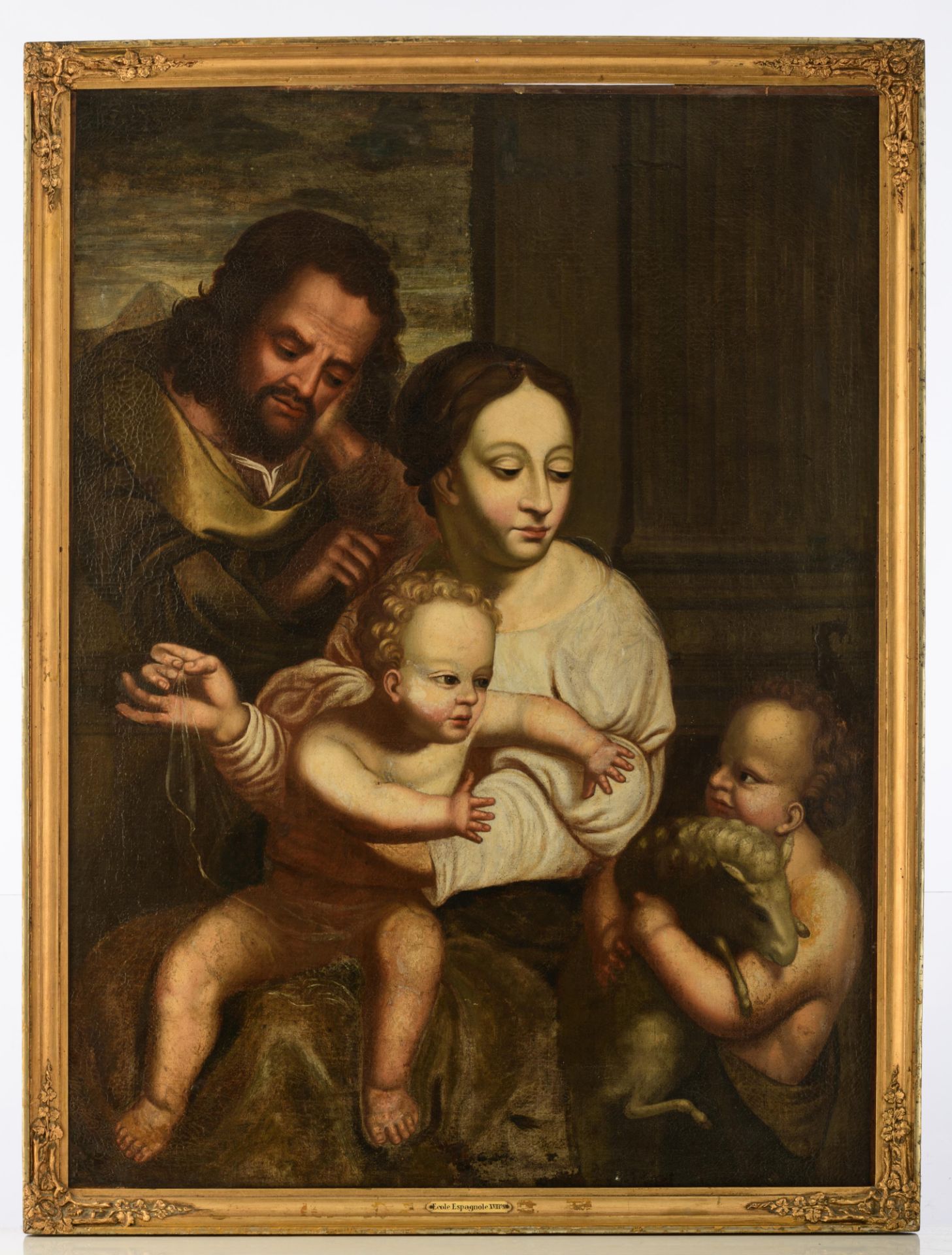 The Holy Family, 18thC, Spanish, 83 x 112 cm - Image 2 of 11