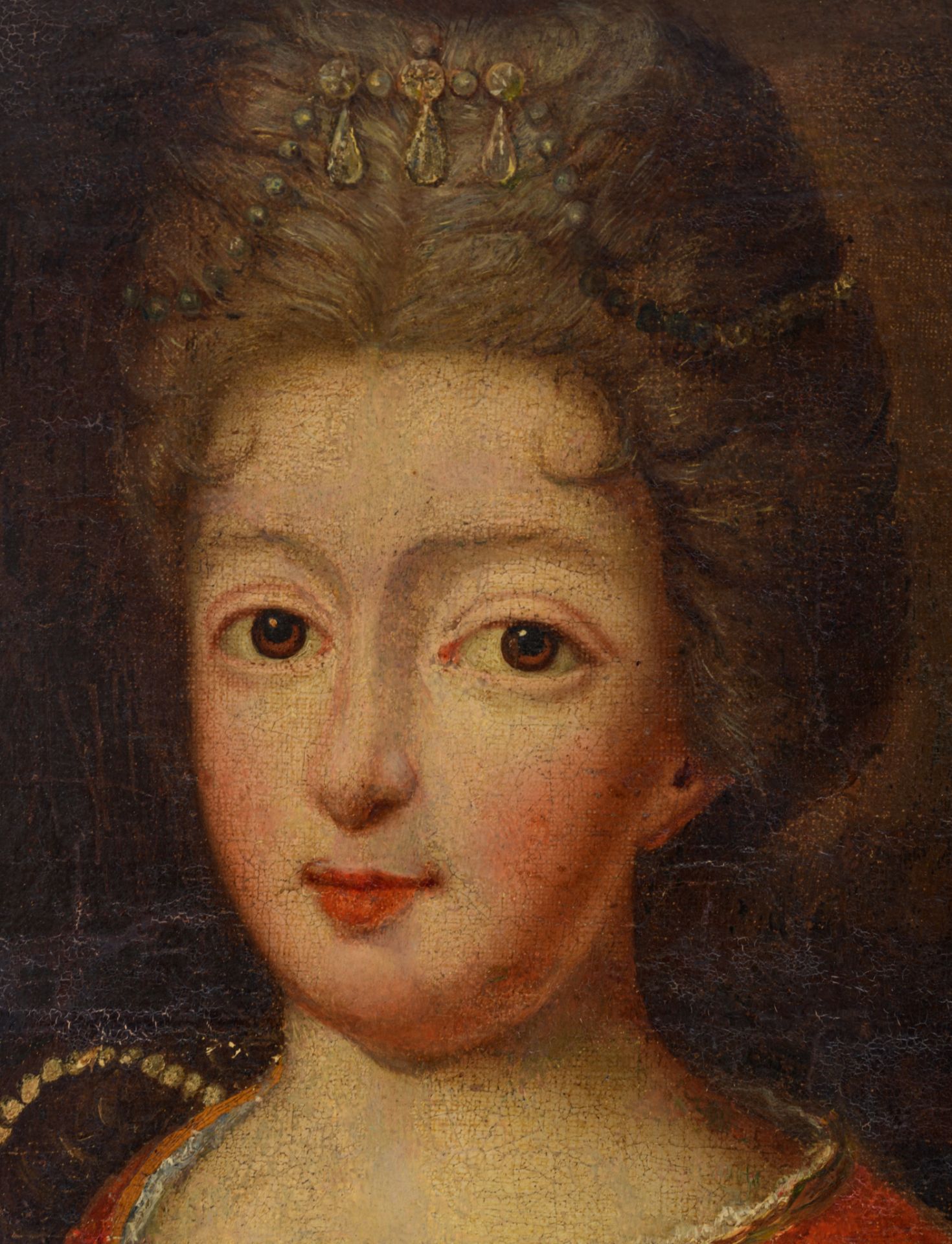 The portrait of a noble lady, 18thC, 32 x 39 cm - Image 10 of 13