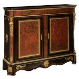 A Napoleon III Boulle work two doors dresser, H 114,5 - W 149 - D 43 cm