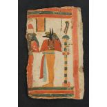 A fragment of a sarcophagus depicting Annubis, Ptolemaic period, Egypt, 15,6 x 24,4 cm