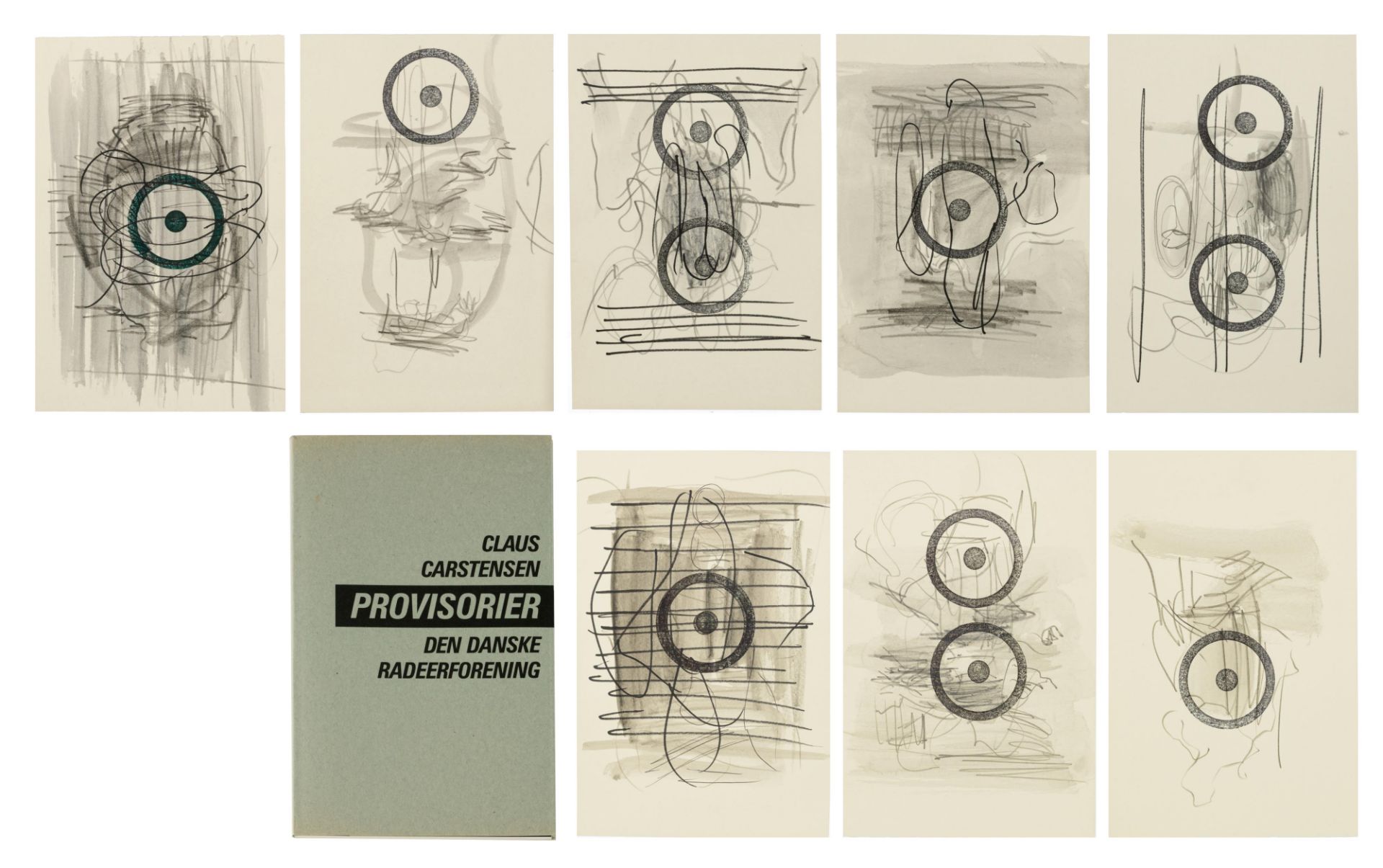 Claus Carstensen (1957), 8 original drawings, 17,5 x 26 cm