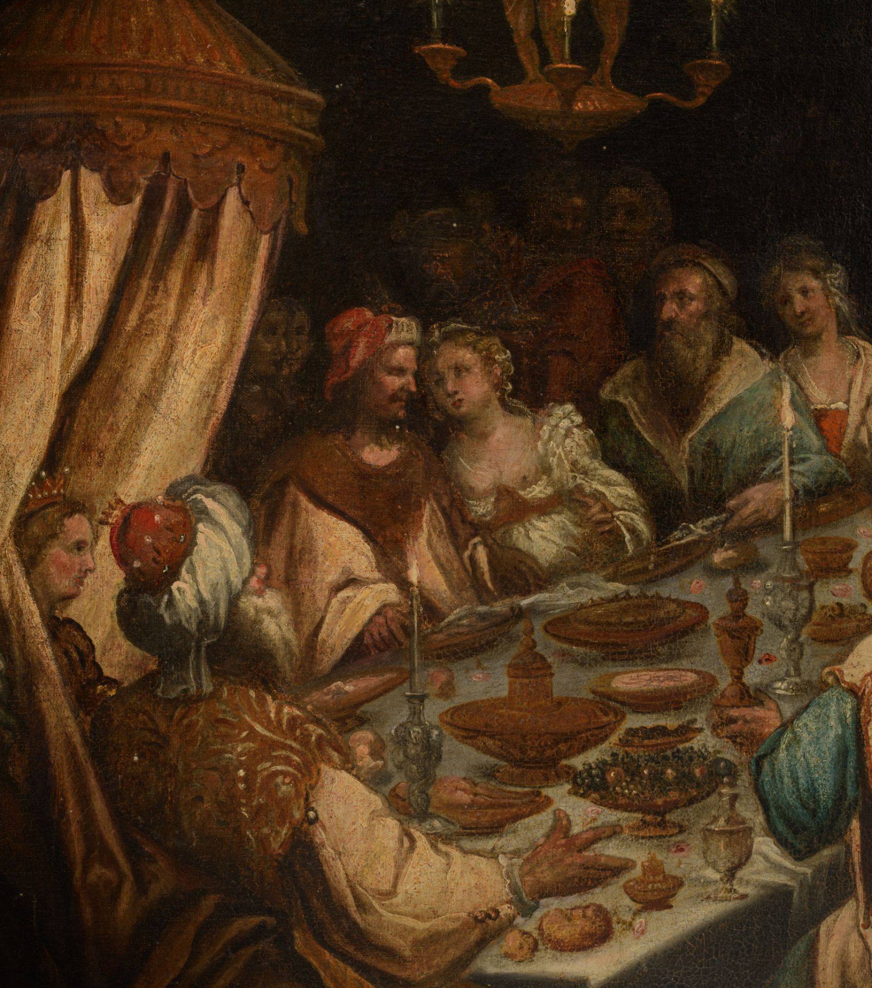 Follower of Frederik van Valckenborch, 'The feast of King Belshazzar', 99 x 149 cm - Image 6 of 8