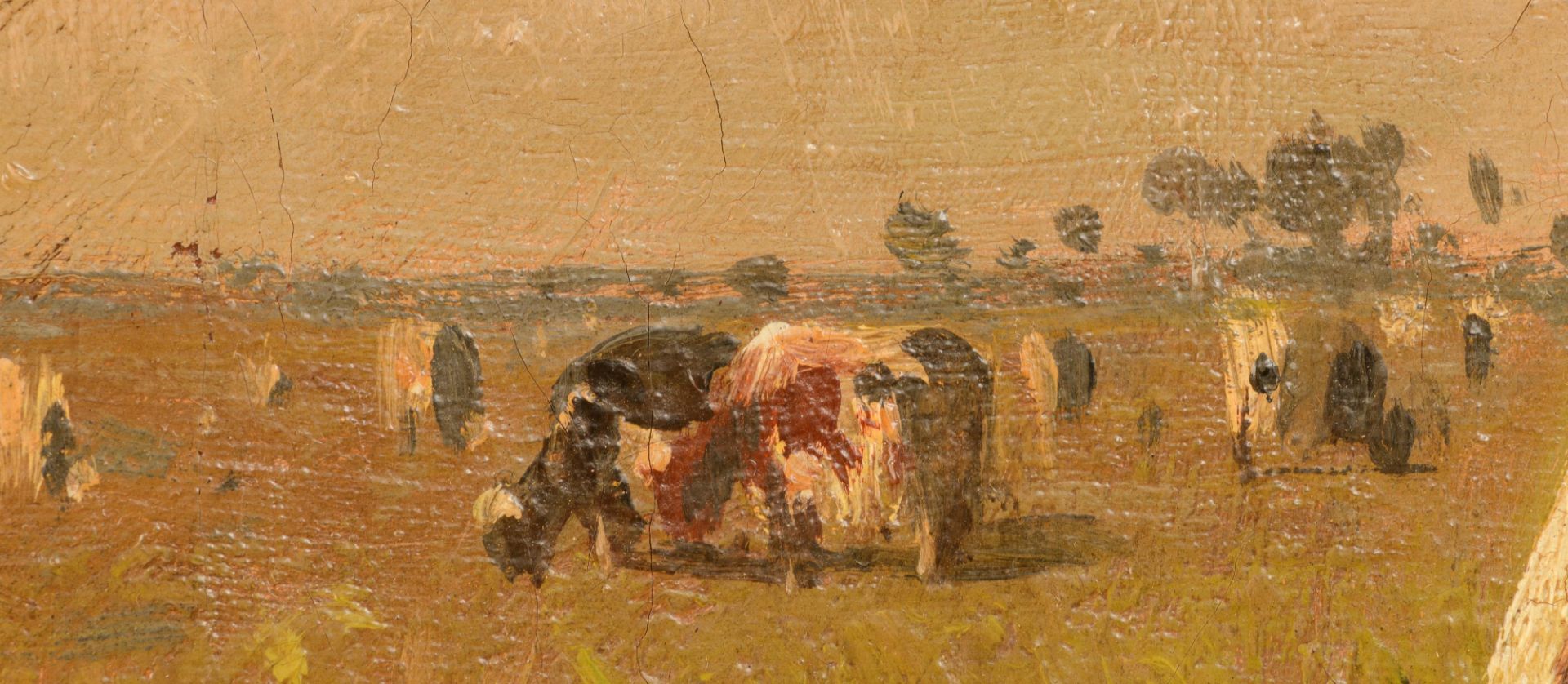 Henri Schouten (c.1857-1927), cows near the pond, 33,5 x 53,5 cm - Image 7 of 9