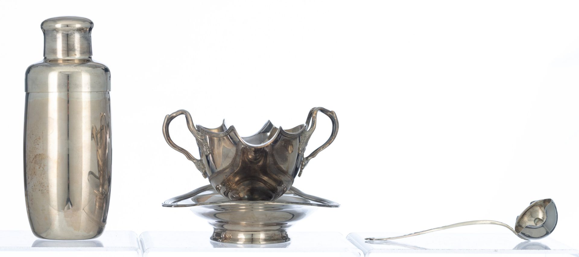 Various French and Belgian silver tableware, total weight silver: c. 1.640 g., we add two small silv - Image 12 of 14