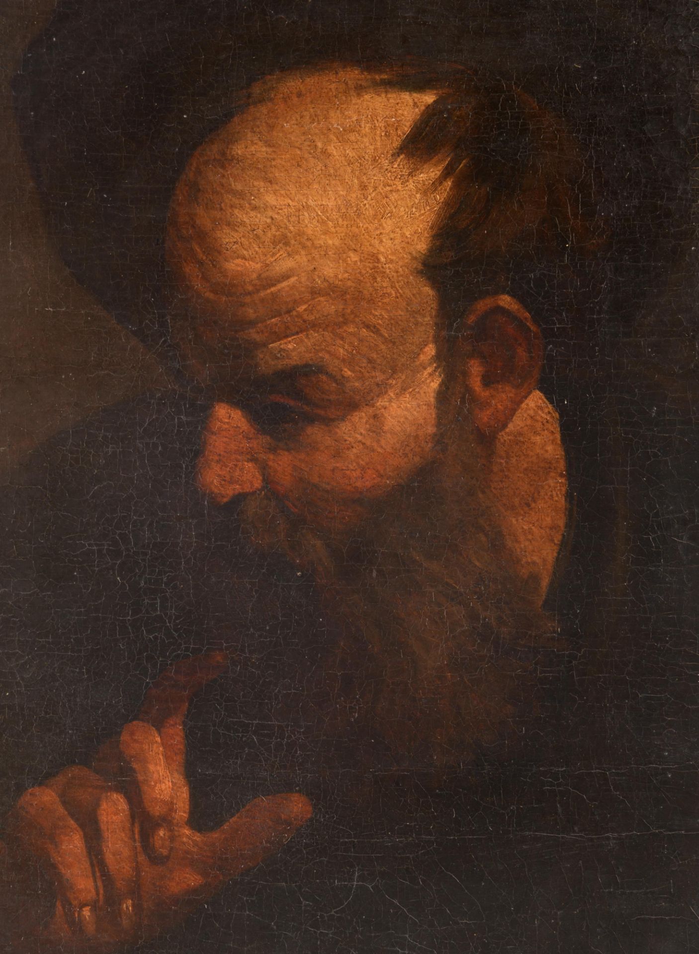 Portrait of an evangelist, 17thC, 74 x 92 cm - Image 4 of 7