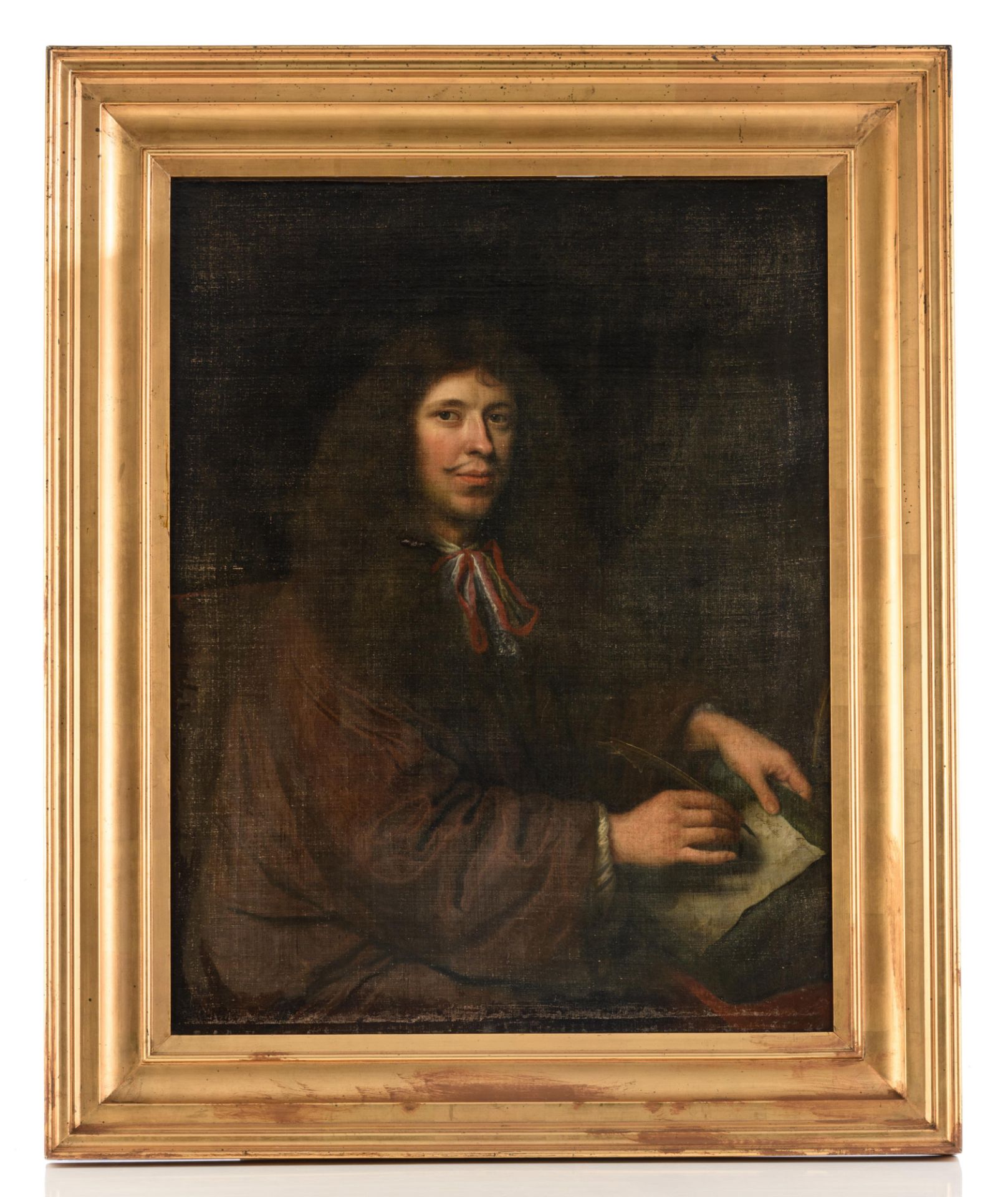 Pierre Mignard (Attr.), portrait of Jean-Baptiste Poquelin (so-called Molière), 17thC, 78 x 99 cm - Image 2 of 5