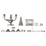Various silver (800 > 935/000) 19th & 20thC 'Objets de vertu', toys, ornamental items, etc., the tot