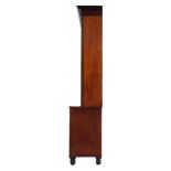 A Victorian mahogany veneered sécretaire bookcase, H 240 - W 125 - D 50 cm