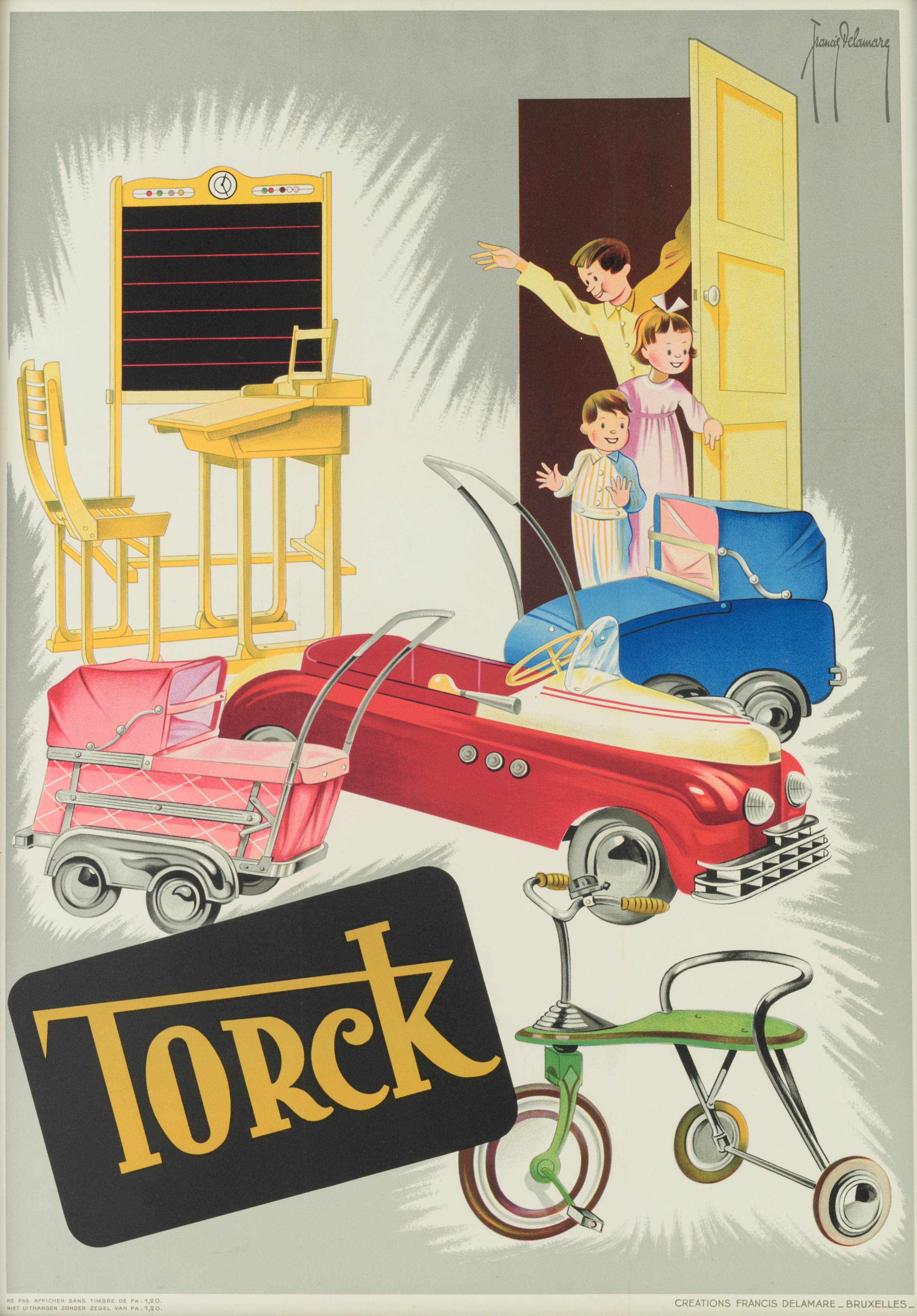 Two vintage Torck advertising lithographic posters, ca 1930 and ca 1950 - Image 4 of 6