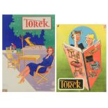 Two vintage Torck advertising lithographic and lithographic offset posters, 1940's and 1950's