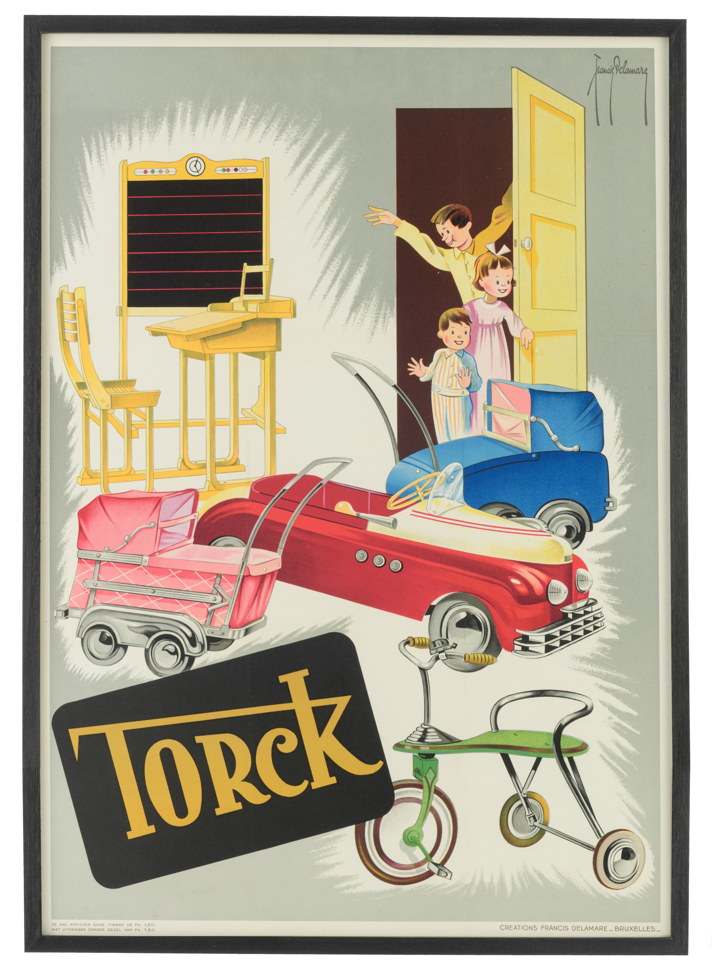 Two vintage Torck advertising lithographic posters, ca 1930 and ca 1950 - Image 5 of 6