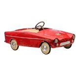 A Torck 'DAF II' red metal pedal car, with its unique childhood story, 1960-1963, 40,5 x 50 x 106 cm