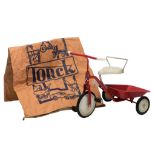 A Torck red tricycle with tipper, 1965, 48 x 45 x 65 cm