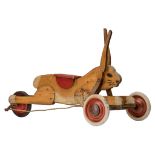A rare Periclès wooden 'Vliegende Hollander' cyclorameur tricycle, ca 1930's, 62 x 56,2 x 103 cm
