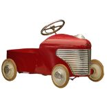 A Torck 'Model Sport' red metal pedal car, 1952 - 1958, 50 x 48 x 85 cm