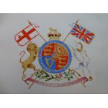 A Mid-Late 19 th c hand drawn and coloured book of Heraldry Symbols , a page marked with highlighted