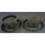 Agricultural Bygones- two oversized breakfast cups and saucers. ? God Speed the Plough ? made by